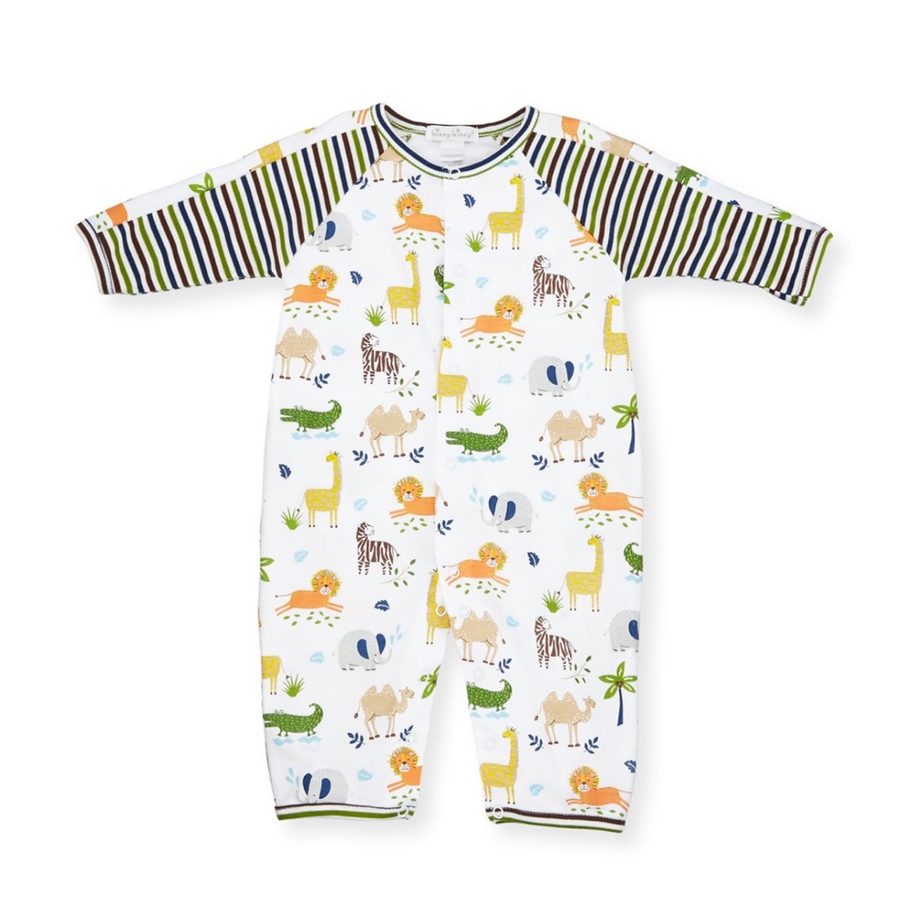 KISSY KISSY
Jungle Jaunt Pima Coverall, Multicolor, Size 18- 24 Months